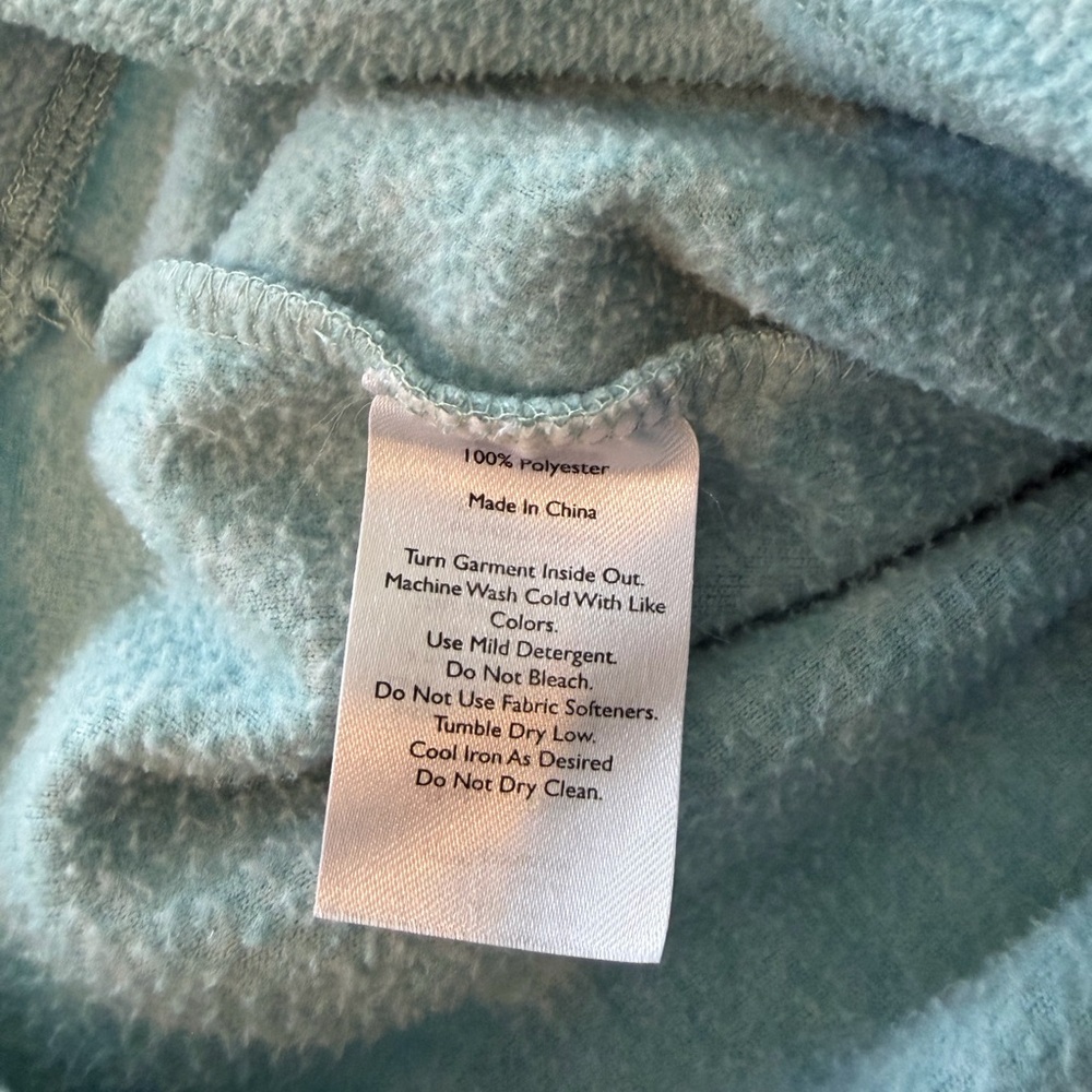 Eddie Bauer Light Blue Quarter Zip Pullover Fleece XL Cozy Casual - Picture 4 of 4